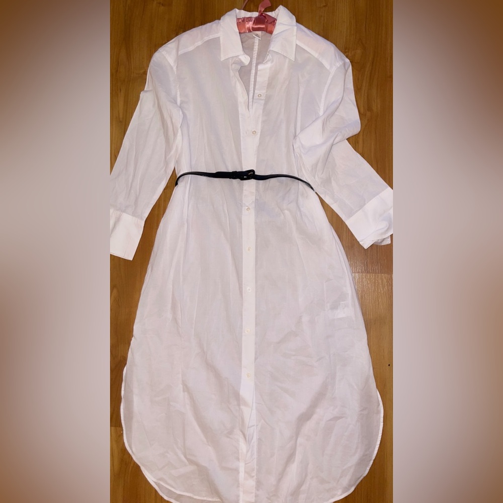 Elegant White Shirt Dress